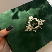 Boîte cadeau de mariage réutilisable haut de gamme en papier couché rigide pliable avec impression offset et logo personnalisé