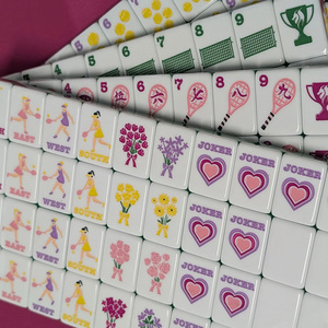 Juego de Mahjong Americano de Lujo Duradero de 160 Fichas Acrílicas, Tapete de Mahjong, Juego de Ajedrez, Entretenimiento de Casino, Gran Venta 2026 - Product Image 2