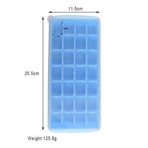 Moules à glaçons en plastique écologiques sans BPA avec couvercles, 24 cavités carrées, pour jus, aliments pour bébés, chocolat - Product Image 4