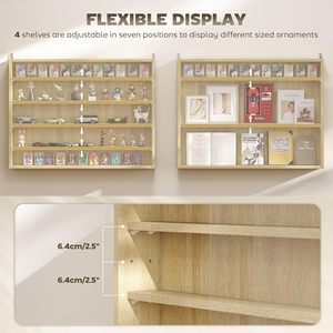 Estante de Almacenamiento de Madera para Montar en la Pared SENYU, Organizador de 5 Niveles para Juguetes, Tarjetas, Autos, Diseño Minimalista, Acabado Lacado Duradero - Product Image 6