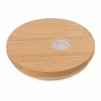 Venta al por mayor directa de fábrica: Vaso de vidrio transparente de 16 oz personalizado para sublimación con tapa de bambú y pajita de vidrio, ideal para regalos de eventos y cafeterías.