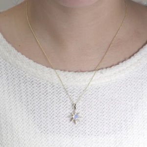 Collier en argent sterling en gros avec pierre de lune naturelle, bijoux de luxe en pierre de lune, pendentif en forme de soleil - Product Image 4