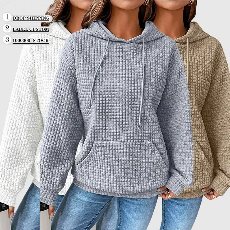 Groothandel Goedkope Private Label Effen Oversized Streetwear Sweatshirt Hoodies Vrouwen