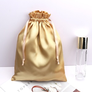 Pochette en satin de haute qualité pour bijoux, bonbons de mariage, emballage de cheveux, sacs à cordon de luxe en satin, pochette en soie - Product Image 1
