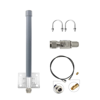 10Dbi 12 Dbi 15Dbi Omni Communication double bande 4G Wifi 2.4g 5.8g 915mhz 433 mhz 868mhz Lorawan Helium Lora Antenne en fibre de verre