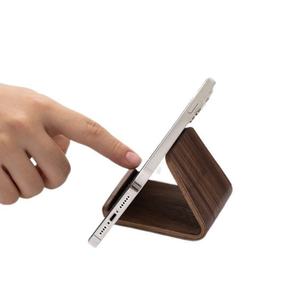 Support de téléphone de bureau en bois massif 2025, support de téléphone et de tablette de bureau créatif et tendance, portable et simple - Product Image 5