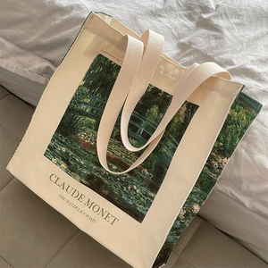 Sac fourre-tout en toile d'art entièrement fonctionnel et élégant "Water Lily Pond 1899" <span class=keywords><strong>de</strong></span> <span class=keywords><strong>Claude</strong></span> <span class=keywords><strong>Monet</strong></span>, excellent pour <span class=keywords><strong>les</strong></span> étudiants et <span class=keywords><strong>les</strong></span> professionnels - Product Image 2