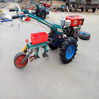 Mini-tracteur agricole à deux roues, motoculteur rotatif manuel, tracteurs agricoles multifonctionnels