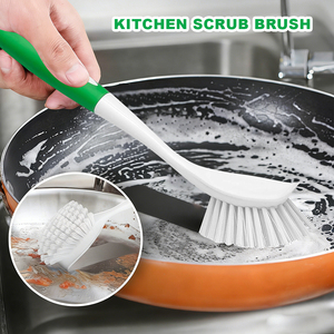 Juego de 4 Cepillos de Limpieza para el Hogar, Cepillo de Esponja con Mango Largo para Fregar Detalles, para Cocina, Baño, Fregadero, Azulejos, Estufa - Product Image 3