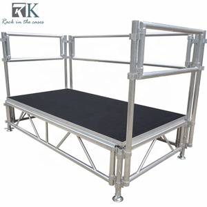 เวทีกลางแจ้งแบบพับเก็บได้พร้อมโครงไม้อัดสี่เหลี่ยมสำหรับงานเทศกาลขนาดใหญ่ - Product Image 1