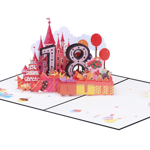 Carte de vœux en papier 3D pop-up Joyeux anniversaire avec enveloppe pour 10e anniversaire ou carte d'<span class=keywords><strong>invitation</strong></span> d'anniversaire - Product Image 5