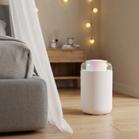 Humidificateur ultrasonique intelligent et silencieux de grande capacité 1,3 L, USB, pour bureau, hôtel, adapté au sommeil, diffusion d'arômes, production de brume 110 ml/h, couleur