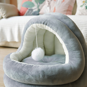 Maison de <span class=keywords><strong>lit</strong></span> <span class=keywords><strong>pour</strong></span> chat et <span class=keywords><strong>chien</strong></span> en tissu solide écologique avec jouets à balles <span class=keywords><strong>pour</strong></span> toutes les saisons Fournitures <span class=keywords><strong>pour</strong></span> animaux de compagnie - Product Image 3