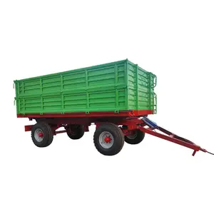 Trailer pembuangan pertanian traktor pertanian trailer tipping hidrolik truk traktor tugas berat trailer