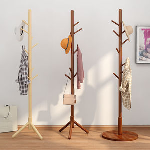 Youhui Floor Standing <b>Coat</b> Rack Solid Wood Stable Design For Bedroom Living Room - Product Image 2