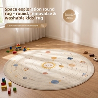 Tapis amovible et lavable à double couche, style dessin animé, mignon et esthétique, en fausse fourrure de cachemire, pour salon et chambre d'enfant