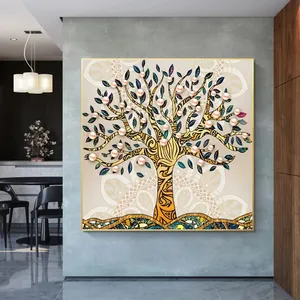 Nordic Abstract Tree of Life con Pearl Canvas Painting Wall Art poster stampa immagine della parete per soggiorno Home Cuadros Decor