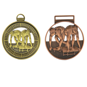 Medallas de Metal Personalizadas de Alta Calidad para Triatlón, Medallas Conmemorativas para Finalistas, Medallas para Eventos de Natación, Ciclismo y Maratón - Product Image 5