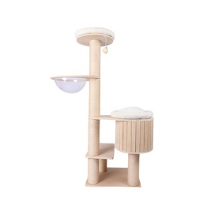 Long Large Faux Fur Climbing Gyms Banana Leaf <strong>Cat</strong> Tree <strong>Climber</strong> Modern - Product Image 6