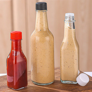 Bouteilles en verre pour sauce piquante <span class=keywords><strong>de</strong></span> 150 ml et 200 ml, mini bouteilles vides pour sauce chili et tomate - Product Image 6