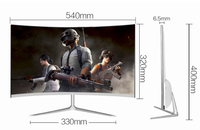 Moniteur de jeu pour ordinateur 27 pouces IPS 1080p incurvé 75Hz 2ms de temps de réponse pour rétroéclairage LED SRGB