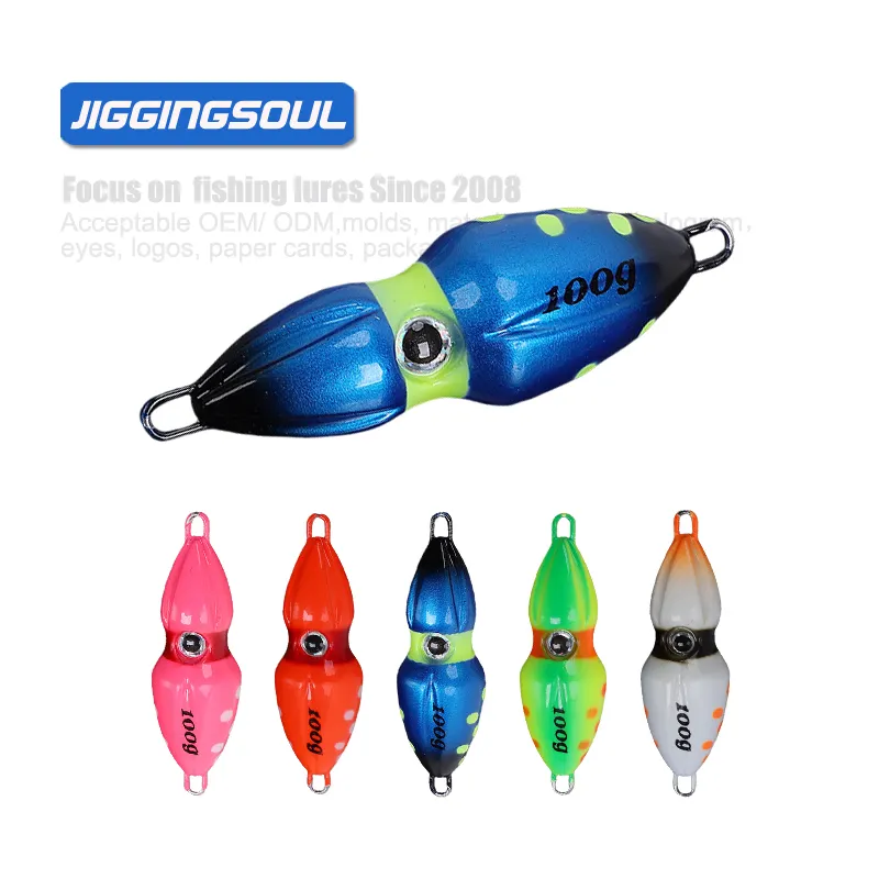 JIGGINGSOUL-RTS412-200g Switch Global Overseas Jack Todas as iscas de pesca e hastes de isca em forma de cabaça e lula em forma de amendoim