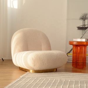 เก้าอี้โซฟาแบบหมุนได้เก้าอี้โซฟาเดี่ยวแบบเรียบง่ายและสบายๆเก้าอี้โซฟาสไตล์อิตาเลียนเก้าอี้พักผ่อนผ้าโซฟา - Product Image 1