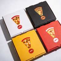 Boîte à pizza rectangulaire vide en papier rose avec logo personnalisé, vente en gros, 6, 7, 8, 9, 10, 12, 14, 16, 18 pouces, emballage écologique