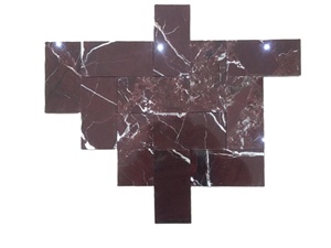 Rosso Levanto Azulejo de mármol Elazig Visne Turquía Rojo Blanco Fábrica de alto grado Proyecto de gama alta y lujo - Product Image 2