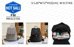 <span class=keywords><strong>Sac</strong></span> à <span class=keywords><strong>dos</strong></span> à la mode pour femmes, <span class=keywords><strong>sac</strong></span> à <span class=keywords><strong>dos</strong></span> texturé rétro de grande capacité, tout-assorti, une pièce, livraison directe 422 - Product Image 3