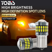 YOBIS 2025 Newset bohlam lampu sein otomatis 4014 54smd proyektor Len Resistor Canbus Ba15s 1156 1157 Py21w 7443 7440 P21w LED