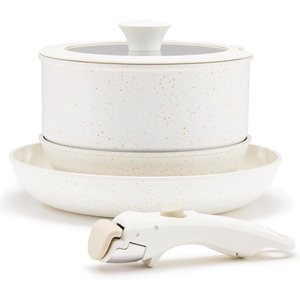 Ensemble de <span class=keywords><strong>casseroles</strong></span> et poêles en aluminium forgé OEM Homemory Classics Series, 5 pièces, avec poignée <span class=keywords><strong>amovible</strong></span>, vente en gros - Product Image 1