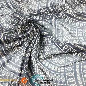 Digital print fabric from China Hd pattern Pressure zou chiffon fabric for beach dress