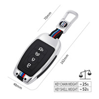 Étui de protection pour clé de voiture à distance pour Lincoln MKC MKZ MKX 2017 2018 2019 Navigator Nautilus Accessoires pour clé de voiture Porte-clés