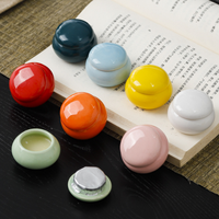 Pot de baume à lèvres en céramique de luxe 10g avec couvercle en aluminium, mini-récipient cosmétique pour le thé
