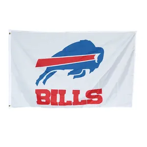 Manufacturer Wholesale Hot Selling Good Quality 150D Polyester NFL Flags Banners Buffalo Bills Flag