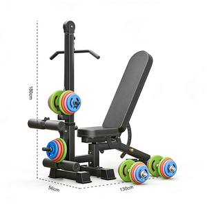 Banc de musculation multifonction pliable pour usage domestique et commercial, avec fonction de tirage vertical et de développé couché - Product Image 5