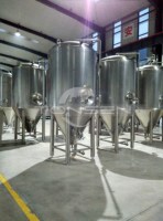 Équipement complet pour brasserie, cuve de fermentation verticale conique pour la fabrication de bière artisanale de petite et moyenne taille, pour brasserie, pub, hôtel