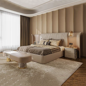 Villa de luxe italienne en cuir véritable, <span class=keywords><strong>lit</strong></span> double, grand <span class=keywords><strong>écran</strong></span>, grand dossier, <span class=keywords><strong>lit</strong></span> King Size rembourré doux - Product Image 2