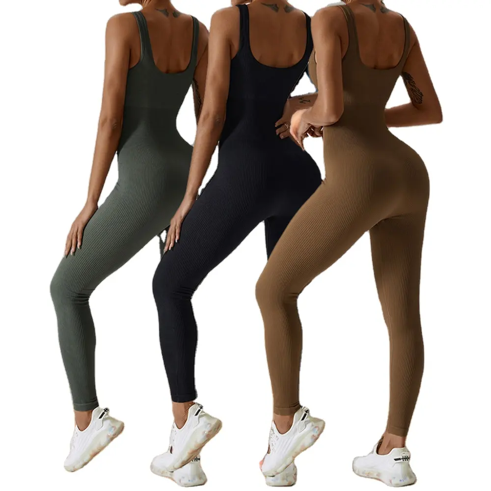 CLT6848 Seamless One-Piece woman yoga jumpsuit Tummy Control Dance Exercise Stretch Bodysuit Breathable Pattern for Adults