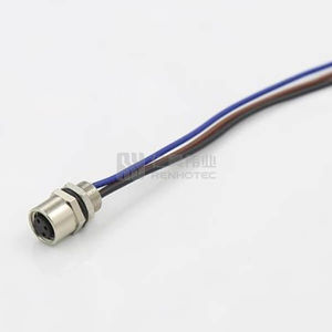 Conector de Panel M5 IP65 Macho Hembra Nano con Arnés de Cables para Montaje Trasero - Product Image 1