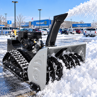 Souffleuse à neige télécommandée à essence, souffleuse à neige sur chenilles de 1000 mm pour le déneigement des parkings et des bordures routières avec certification CE EPA