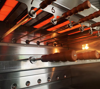Grill à charbon de bois rotatif multi-épingles, rôtissoire brésilienne pour churrasco, idéal pour les restaurants commerciaux