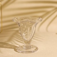 Tasses en verre de crème glacée transparente de haute qualité Nouveau produit de Chine pour les occasions de fête