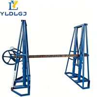 YILI Support de dévidage de câble robuste 10 tonnes, à double freinage, hydraulique, avec élévateur de tambour large en acier soudé, pour usage industriel