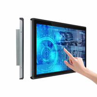 Nuevo Monitor Táctil Industrial IPS de 21.5 Pulgadas Personalizado, 1920x1080, DVI/USB/HD/RS232, Serial, Linux, en Stock, para Negocios, Kuycon, Metal, RoHS