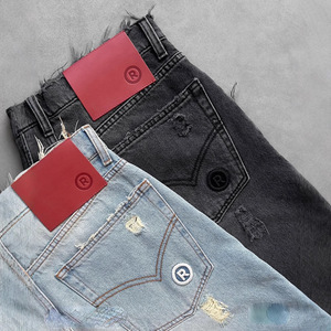 Shorts en jean baggy pour hommes, coupe large, style Y2K Hip Hop, longs, style grunge, streetwear - Product Image 6