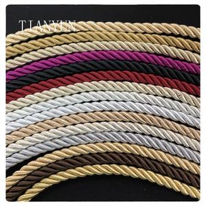 Cordon <span class=keywords><strong>de</strong></span> garniture en Polyester argenté, 6mm, 8mm, 3 brins, pour rideau et décoration <span class=keywords><strong>de</strong></span> vêtements - Product Image 3