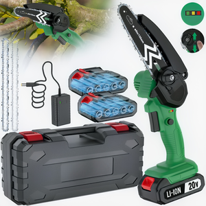 Tronçonneuse sans fil sans balais de 6 pouces, puissance 550W, interrupteur de démarrage double, inclut 2 batteries de 2,0 Ah, prend en charge la personnalisation OEM - Product Image 1