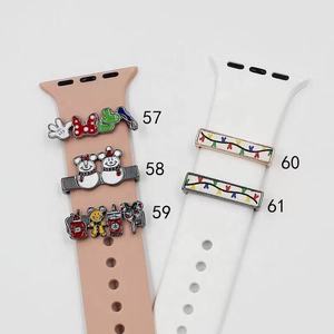 Vente en gros de breloques pour Apple Watch 10 9 8 ULTRA 46mm 42mm, en acier inoxydable plaqué or PVD, avec boucle papillon - Product Image 4